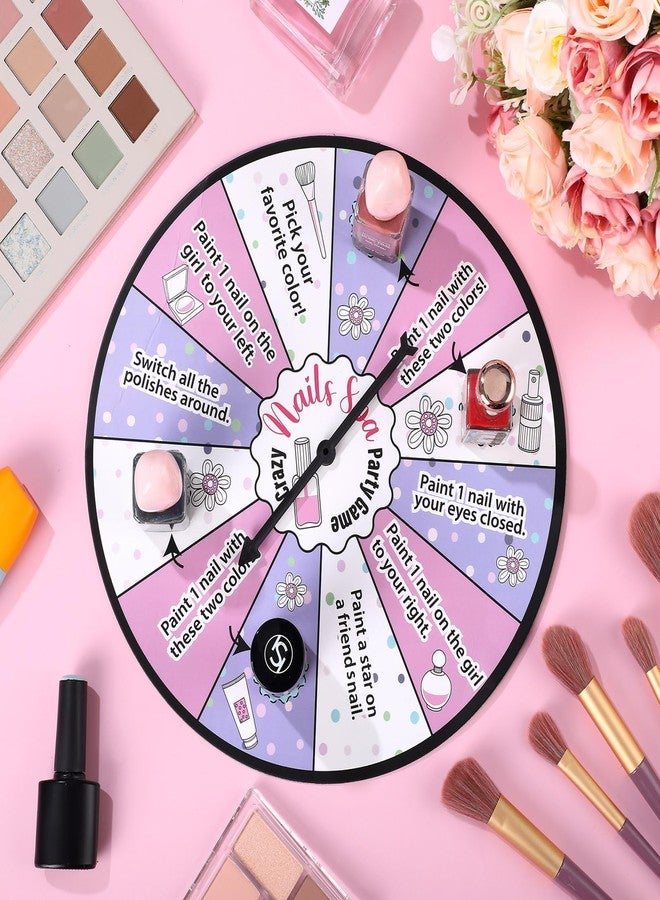 Hollowfly Spa Party Game with Spinner Game Board Nail Challenge Game Board for Sleepover Party Spa Party Slumber Party Supplies Party Pajama Party Spa Birthday Party Favors - Image 4